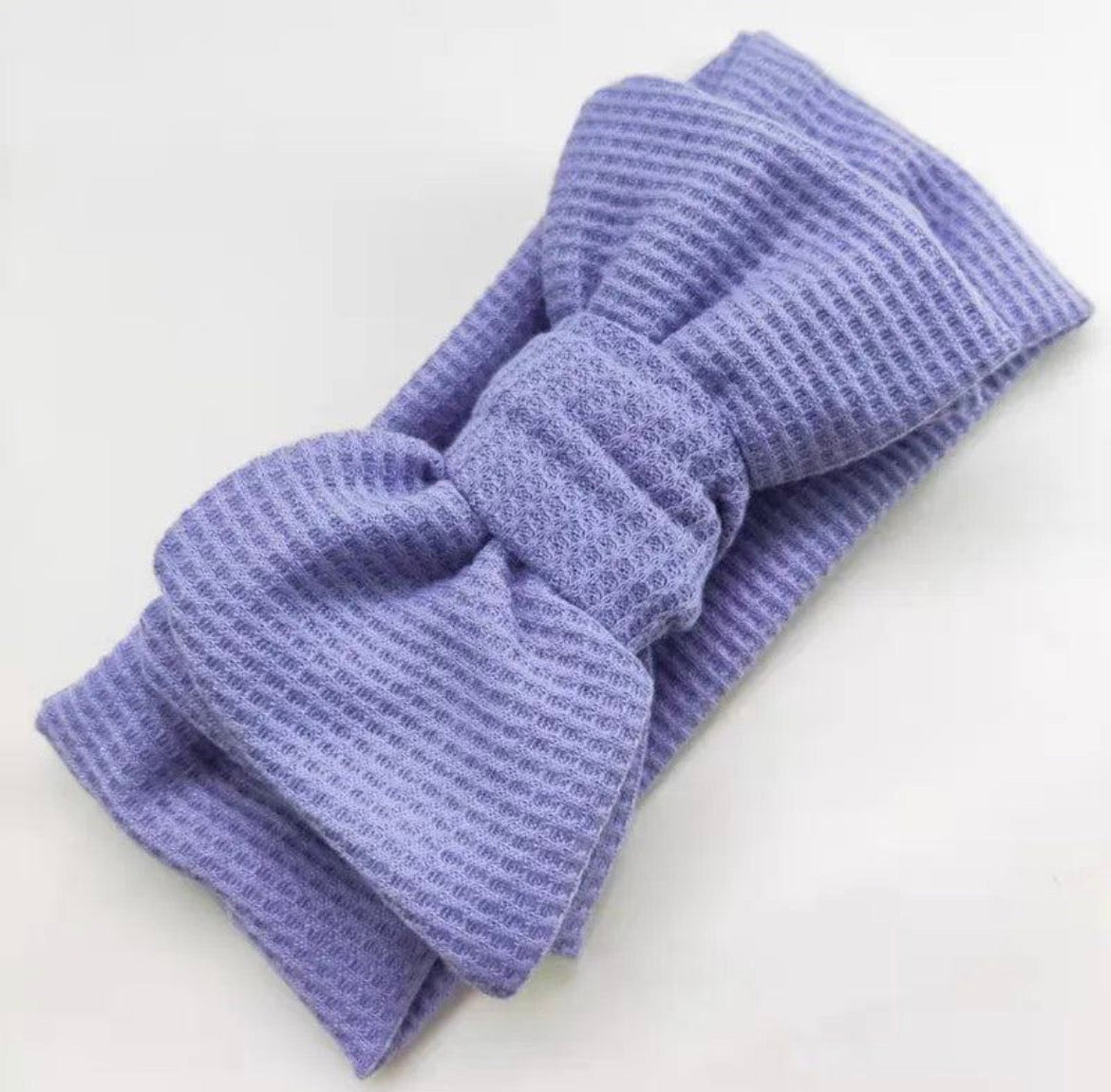 Waffle Bow Headband | Lavender