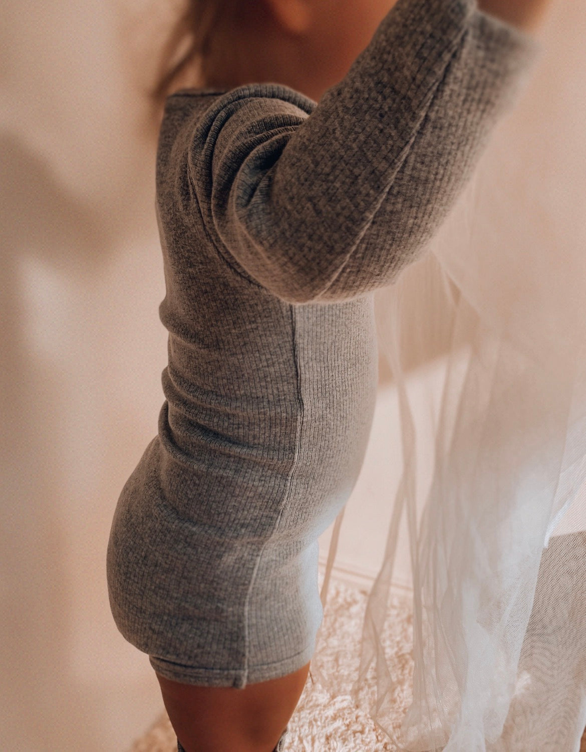 Marble Grey Bodysuit | Size 1