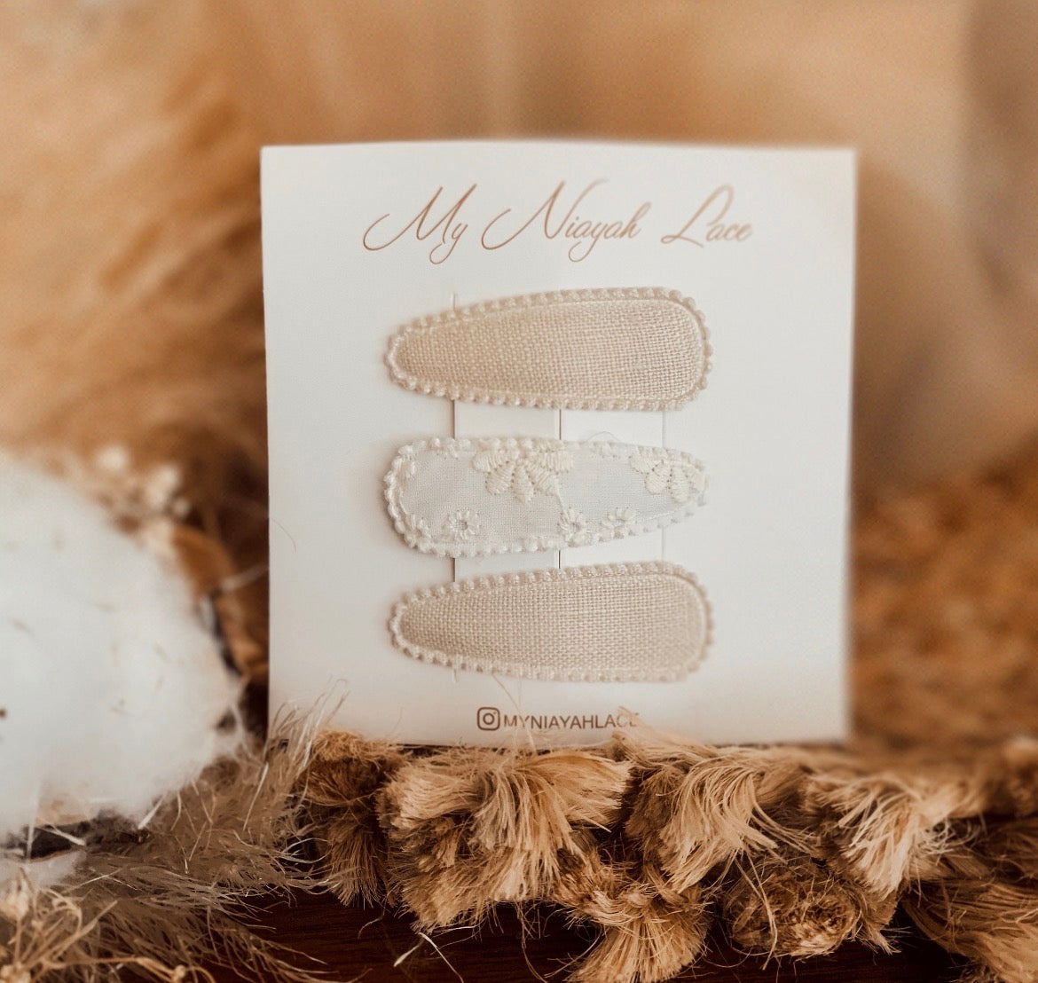 Hair Clips | Beige Baby Set
