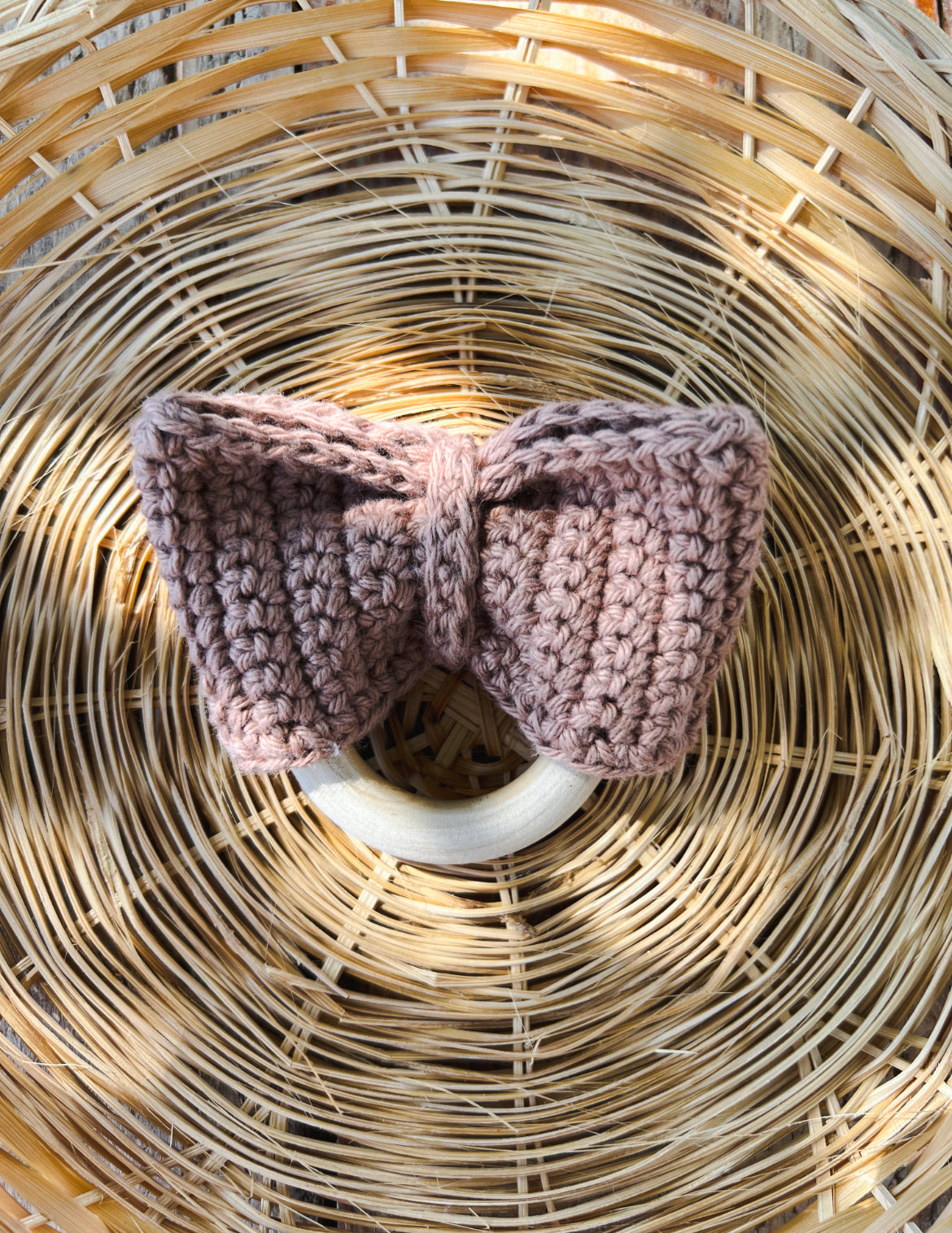 Bow Teething Ring | Natural Maple Wood